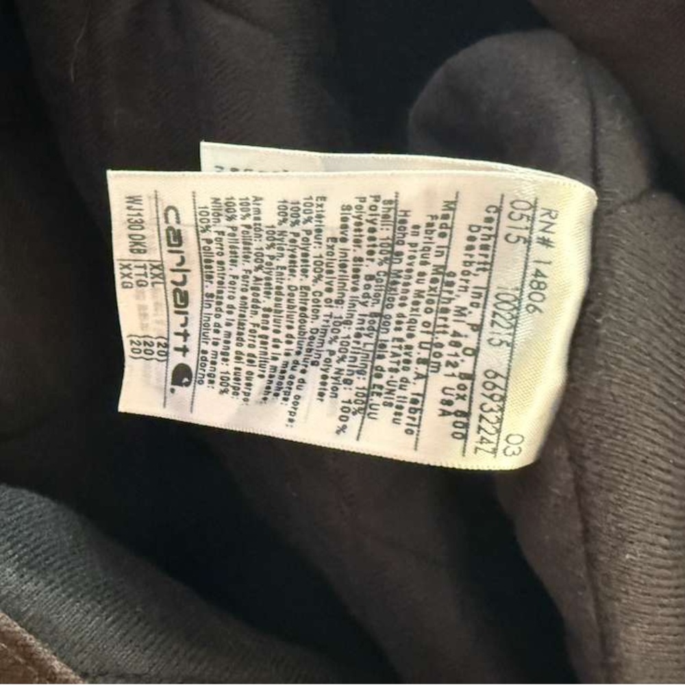 Carhartt Men's Dark Brown Hooded Performance Jacket - Picture 4 of 5